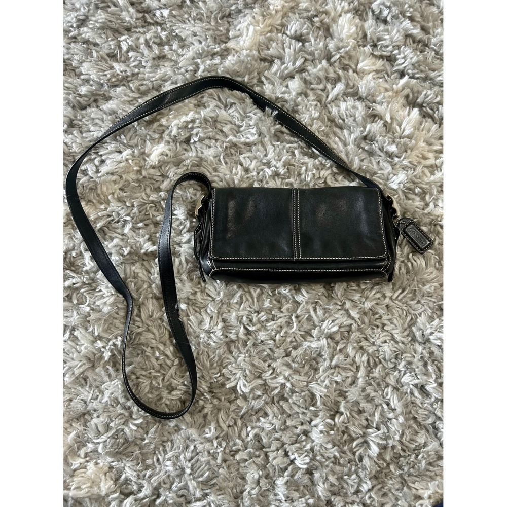Vintage Coach Vintage Legacy Top Flap Crossbody in Black